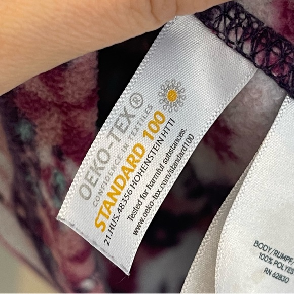 Lands' End 1/4 Zip Fleece Fair Isle Pullover Sweatshirt Size 3X Mock Neck Pink - Picture 11 of 12